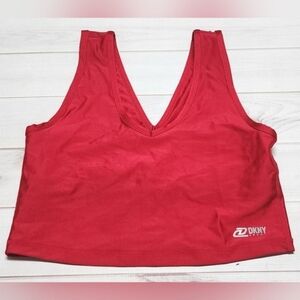DKNY Sport Red Performance Support Yoga Running Tank Bra Medium - New With Tags